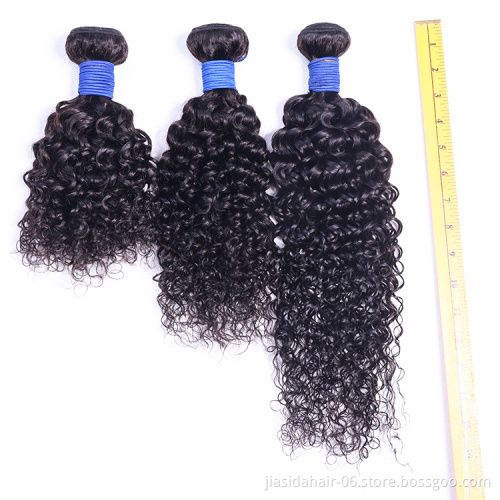 Black Wholesale Hot Selling Wavy Curly Weave Raw Brazilian Bundles Cuticle Aligned Virgin Human Hair Extension